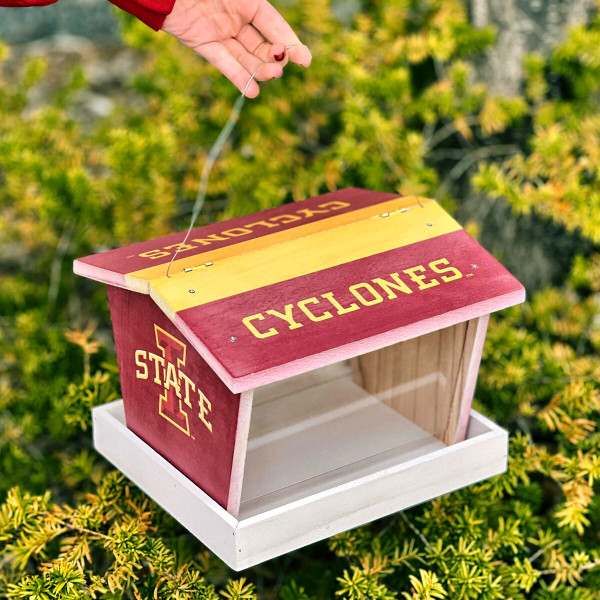 I-State Cyclones Wooden Bird Feeder